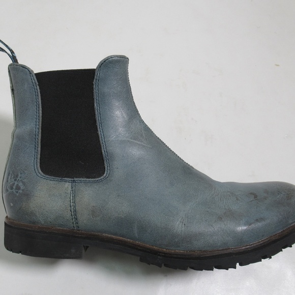 John Fluevog Men's Radio 2 Stephen Chelsea Boots Blue Size 9.5 US / 9 UK / 43 EU - Picture 1 of 12